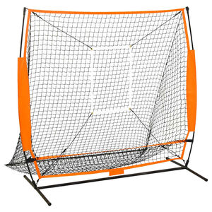 vidaXL Бейзболна мрежа за спортни тренировки, черна, 174x76x158,5 см