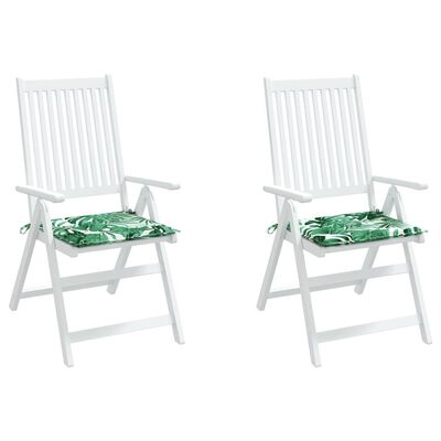 vidaXL Възглавници за столове, 2 бр, на листа, 50x50x3 см, плат