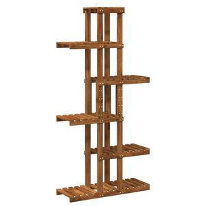 vidaXL Стойка за растения Натурално 68 x 23,5 x 140 см