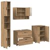 vidaXL Комплект мебели за баня 4 бр. Дъб 35 x 30 x 192 см