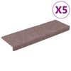 vidaXL Изтривалки за стълби, самозалепващи се, 5 бр., 65x21x4 см, светлокафяви, с правоъгълен ръб