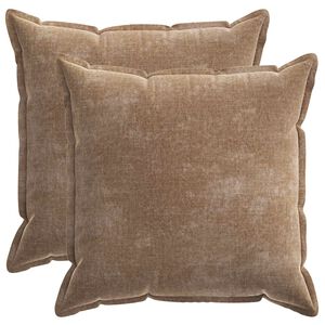vidaXL Калъфка за възглавница 2 pcs HOUTEN Кафяво 80 x 80 cm