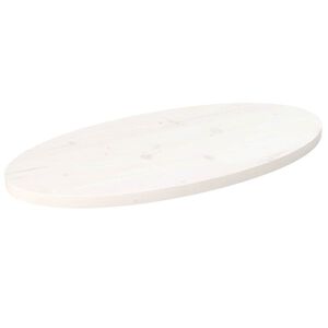 vidaXL Плот за маса, 70x35x2,5 см, бор масив, овален
