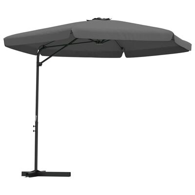 vidaXL Градински чадър със стоманен прът, 300x250 см, антрацит