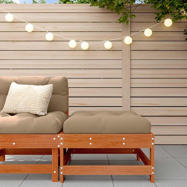 vidaXL Градинска поставка за крака Масивна боровина Восъчен Кафяв