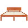 vidaXL Рамка за легло с таблото Кафяво с восъчно покритие 120 x 190 cm