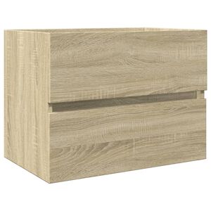 vidaXL Долен шкаф за мивка, дъб сонома, 60x38,5x45 см, инженерно дърво