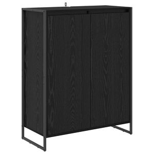 vidaXL Шкаф за обувки Черния дъб 79 x 36 x 100 см Инженерно дърво