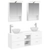 vidaXL Комплект шкафове за баня 5 pcs Бяло 50 x 14,5 x 70 см