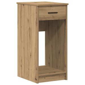 vidaXL Стойка за компютърна кула с чекмедже дъб артизан 35x45x77 см