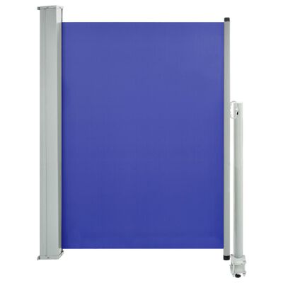vidaXL Прибираща се дворна странична тента, 100х300 см, синя