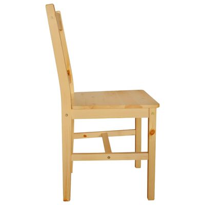 vidaXL Трапезни столове, 6 бр, борова дървесина