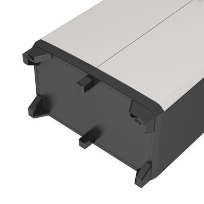 Keter Шкаф за съхранение с рафтове Gear, черно и сиво, 182 см