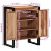 vidaXL Шкаф за обувки с рафт с врата Кафяво Масивна акациева дървесина