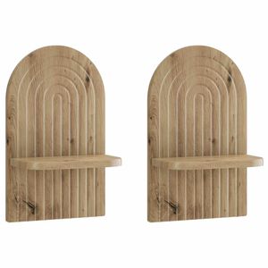 vidaXL Стенен рафт 2 бр. Дъб артизан 23 x 13,5 x 37,5 см