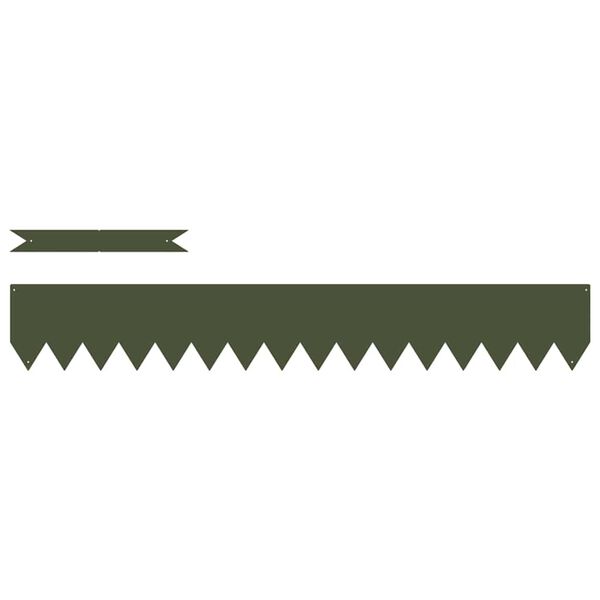 vidaXL Ограда за трева 20 pcs Маслинено зелено 100 x 0.05 x 20 см