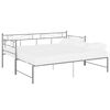 vidaXL Рамка за легло, разтегателен диван, сива, метал, 90x200 см