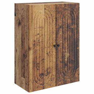 vidaXL Стенно шкафче Старо дърво 66 x 34,5 x 90 см Инженерна дървесина