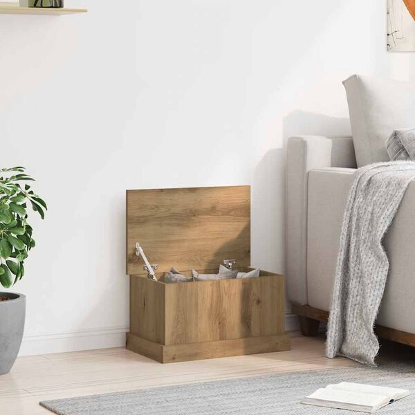 vidaXL Кутия за съхранение, дъб артизан, 30x50x28 cm, инженерно дърво