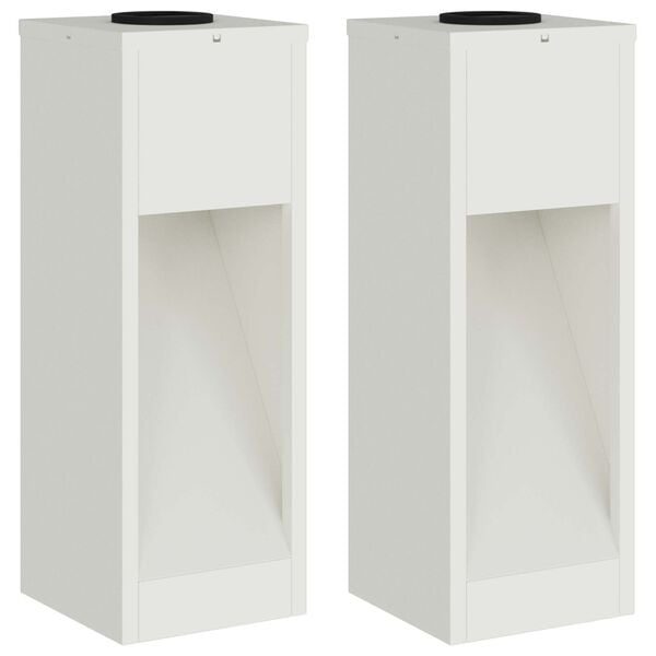 vidaXL Слънчев LED светлинен указател 2 pcs Бяло