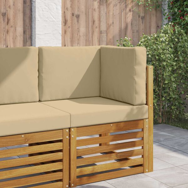 vidaXL Възглавница за диван на открито 3 pcs Бежово Полиестер