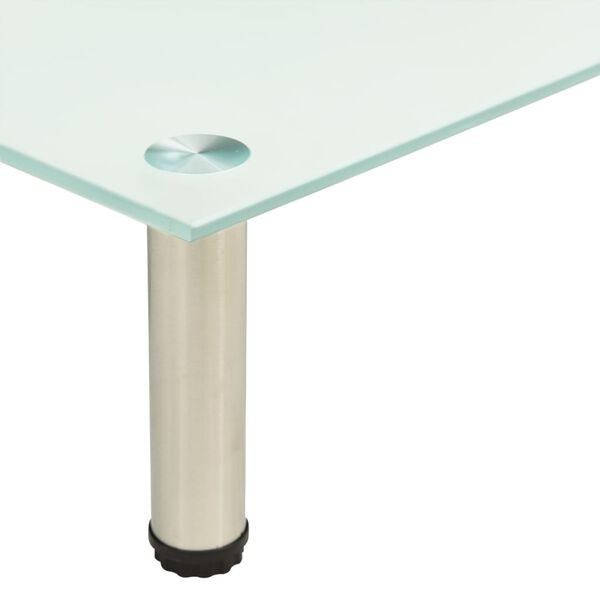 vidaXL ТВ поставка, прозрачна, 60x35x17 см, закалено стъкло