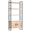 vidaXL Библиотека с 4 нива, 80x30x180 см, манго масив
