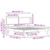 vidaXL Леглова рамка с тапицирана гръбна част Таупе 200 x 200 cm