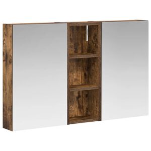 vidaXL Комплект шкафове за баня с рафт с врата 3 pcs 80 x 10,5 x 50 см