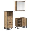 vidaXL Комплект мебели за баня 3 бр. Дъб 65 x 33 x 60 см