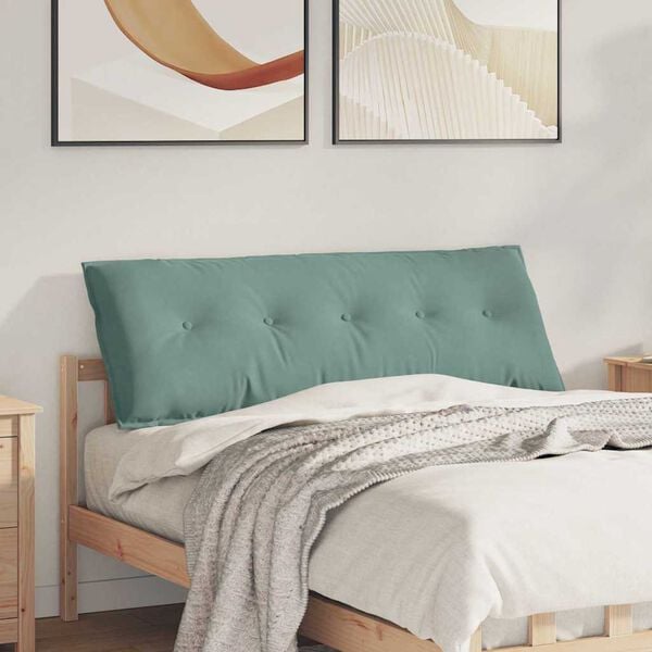 vidaXL Възглавница за гръб Морско зелено 140 x 50 cm Кордюрова тъкан