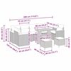 vidaXL Градински Софа Комплект с възглавница 10 pcs Бежово Полиратан