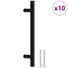 vidaXL Дръжки за шкафове, 10 бр, черни, 128 мм, неръждаема стомана