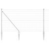 vidaXL Ограда с пост Сребрист 1,2 x 10 m Стомана