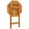 vidaXL Сгъваема градинска маса Ø60x75 см масивна акация