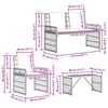vidaXL Комплект за външни мебели 4 pcs Естествено и кремаво бяло