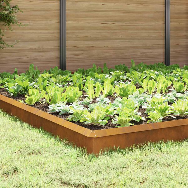 vidaXL Огради за охлюви 20 pcs Ръждясало Патинираща стомана