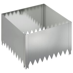 vidaXL Ограда за трева 60 x 60 x 35 cm Стомана Сребристо