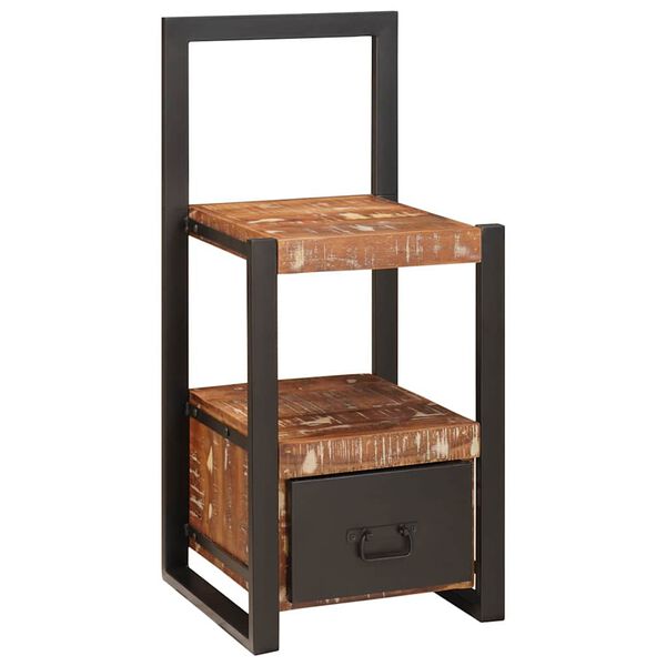 vidaXL Стойка за дрехи Многоцветен Масивна регенерирана дървесина