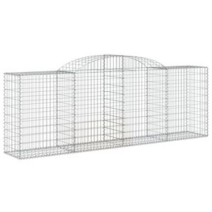 vidaXL Дъговидна габионна кошница 300x50x100/120 см поцинковано желязо