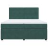 vidaXL Боксспринг легло с матрак, тъмнозелено, 200x200 см, кадифе