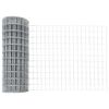 vidaXL Ограда с пост Сребрист 0,4 x 25 м Стомана