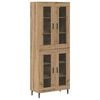 vidaXL Висок шкаф 2 pcs Дъб 69,5 x 34 x 180 см Инженерно дърво