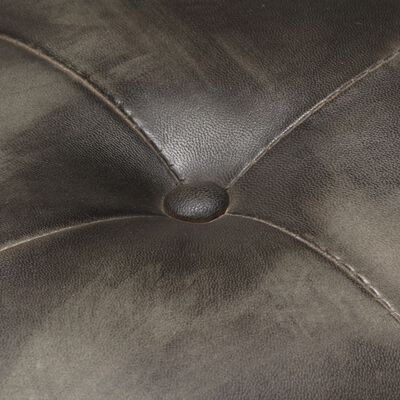 vidaXL Конзолни трапезни столове 2 бр състарено сиво естествена кожа