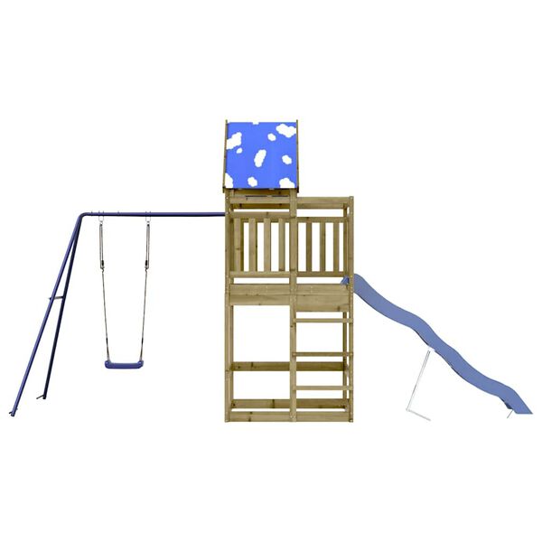 vidaXL Комбинирано детско съоръжение за игра, импрегниран бор