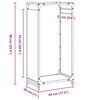 vidaXL Стойка за дърва, бяла, 44x28x90 см, студеновалцувана стомана