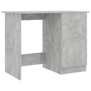 vidaXL Бюро, бетонно сиво, 100x50x76 см, инженерно дърво