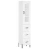 vidaXL Висок шкаф, бял, 34,5x34x180 см, инженерно дърво
