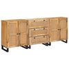 vidaXL Служебен шкаф 3 бр. 180 x 33 x 75 см Солидно мангово дърво