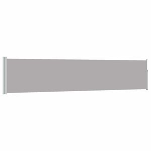 vidaXL Прибираща се странична тента, 100x500 см, сива